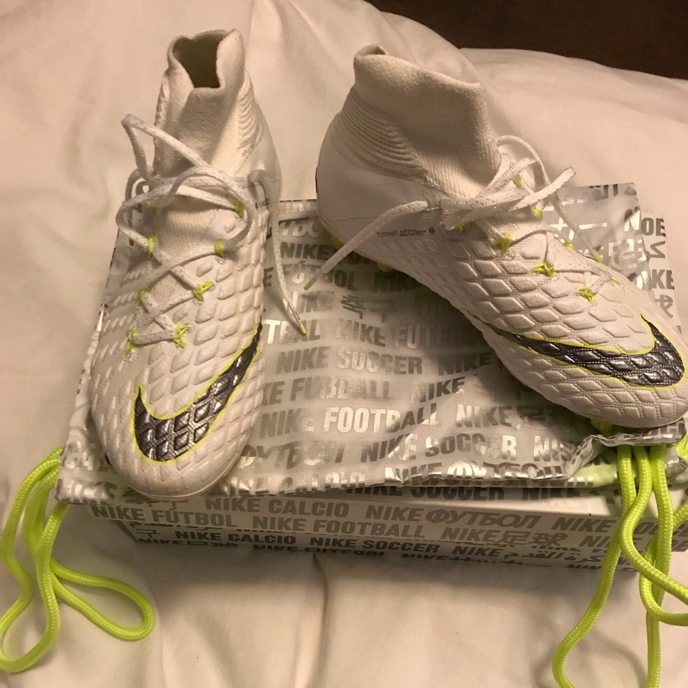White authentic hyper venom cleats